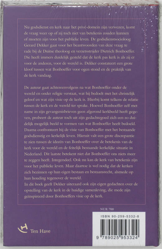Het zout der aarde achterkant