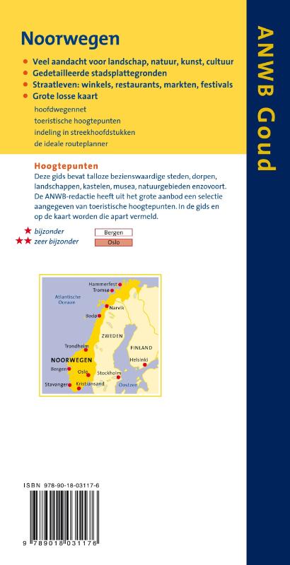 Noorwegen / ANWB goud achterkant