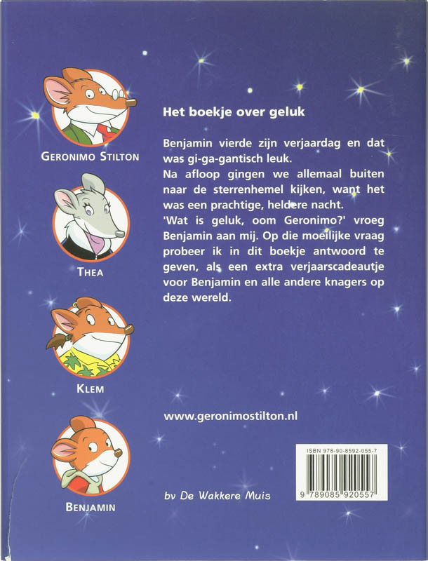 Geronimo Stilton - Het Boekje Over Geluk achterkant