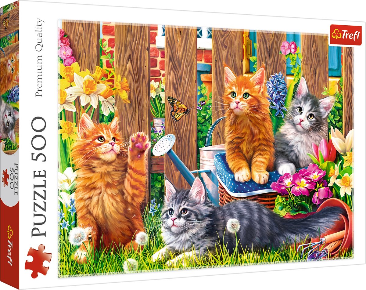 Trefl Katjes in de tuin puzzel - 500 stukjes
