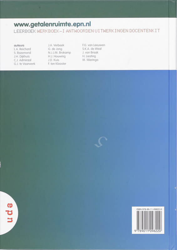 Getal en Ruimte Vwo C deel 3 achterkant