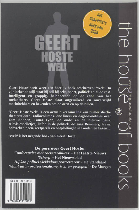 Geert Hoste Wel ! achterkant