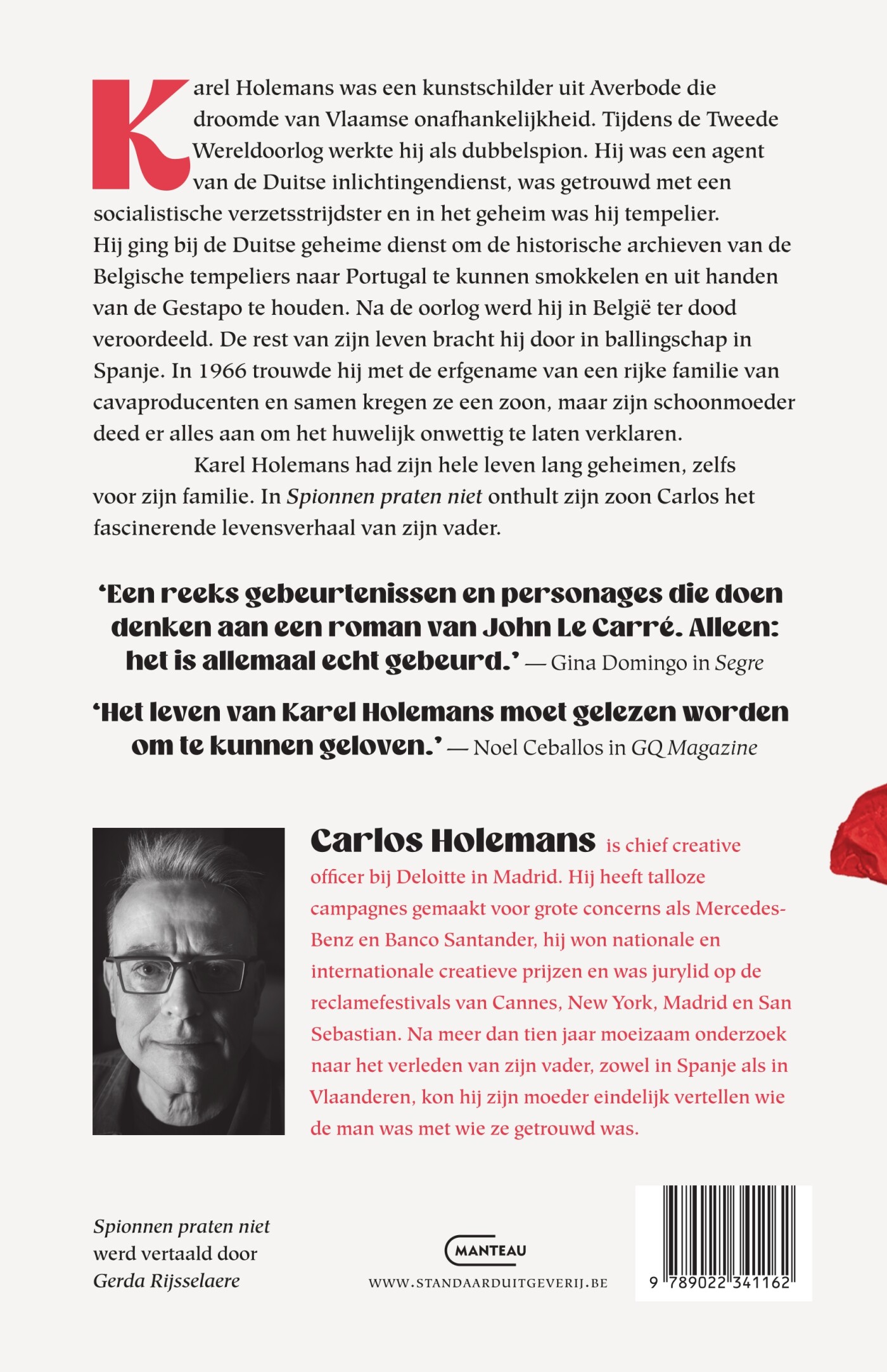 Spionnen praten niet achterkant