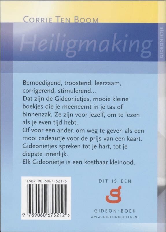 Heiligmaking achterkant