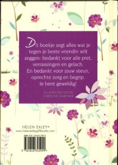 Voor mijn beste vriendin achterkant