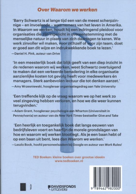 Waarom we werken / TED-boeken achterkant