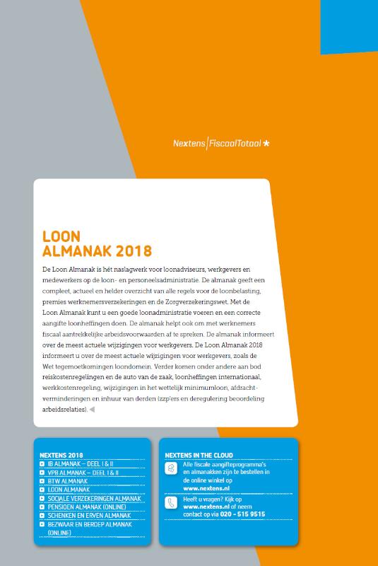 Loon Almanak 2018 achterkant
