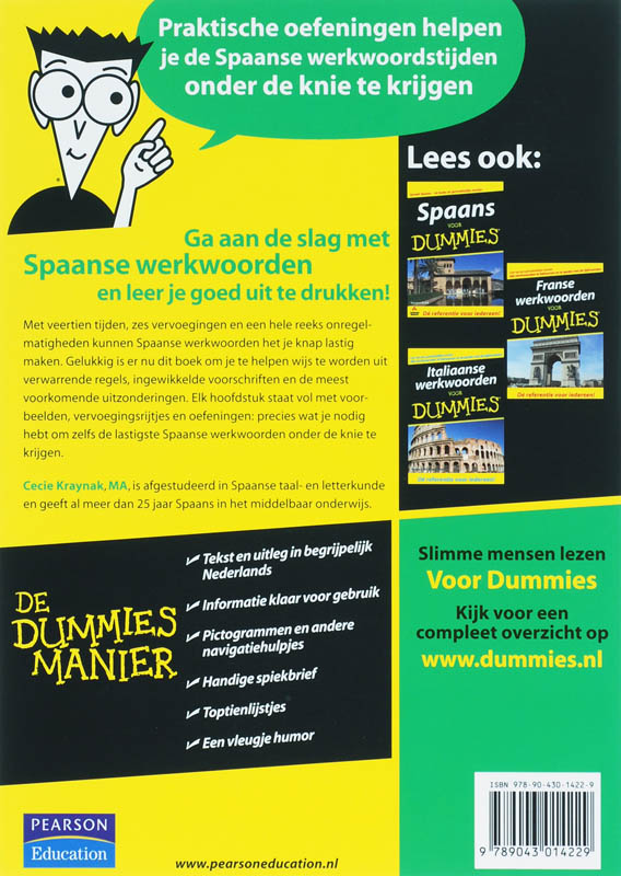 Spaanse werkwoorden voor Dummies / Voor Dummies achterkant
