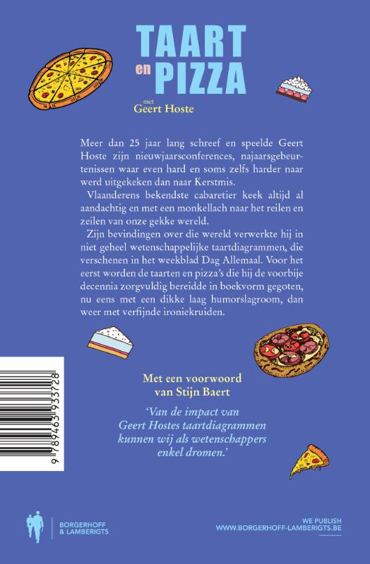 Taart en pizza met Geert Hoste achterkant