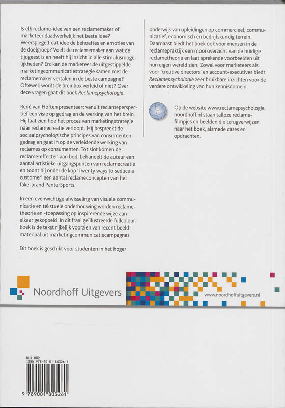 Reclamepsychologie Reclamepsychologie achterkant