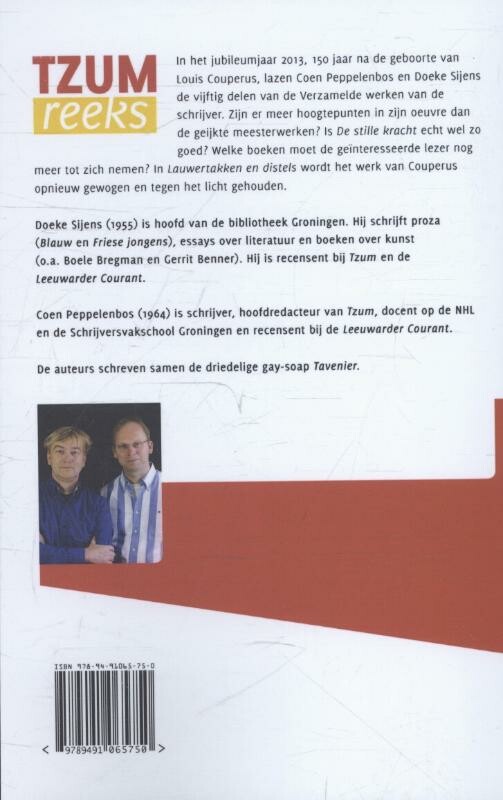 Lauwertakken en distels / Tzum-reeks / 4 achterkant