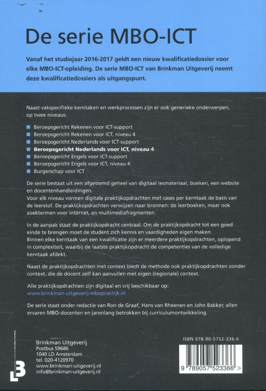 MBO-ICT  -  Beroepsgericht Nederlands voor ICT niveau 4 achterkant