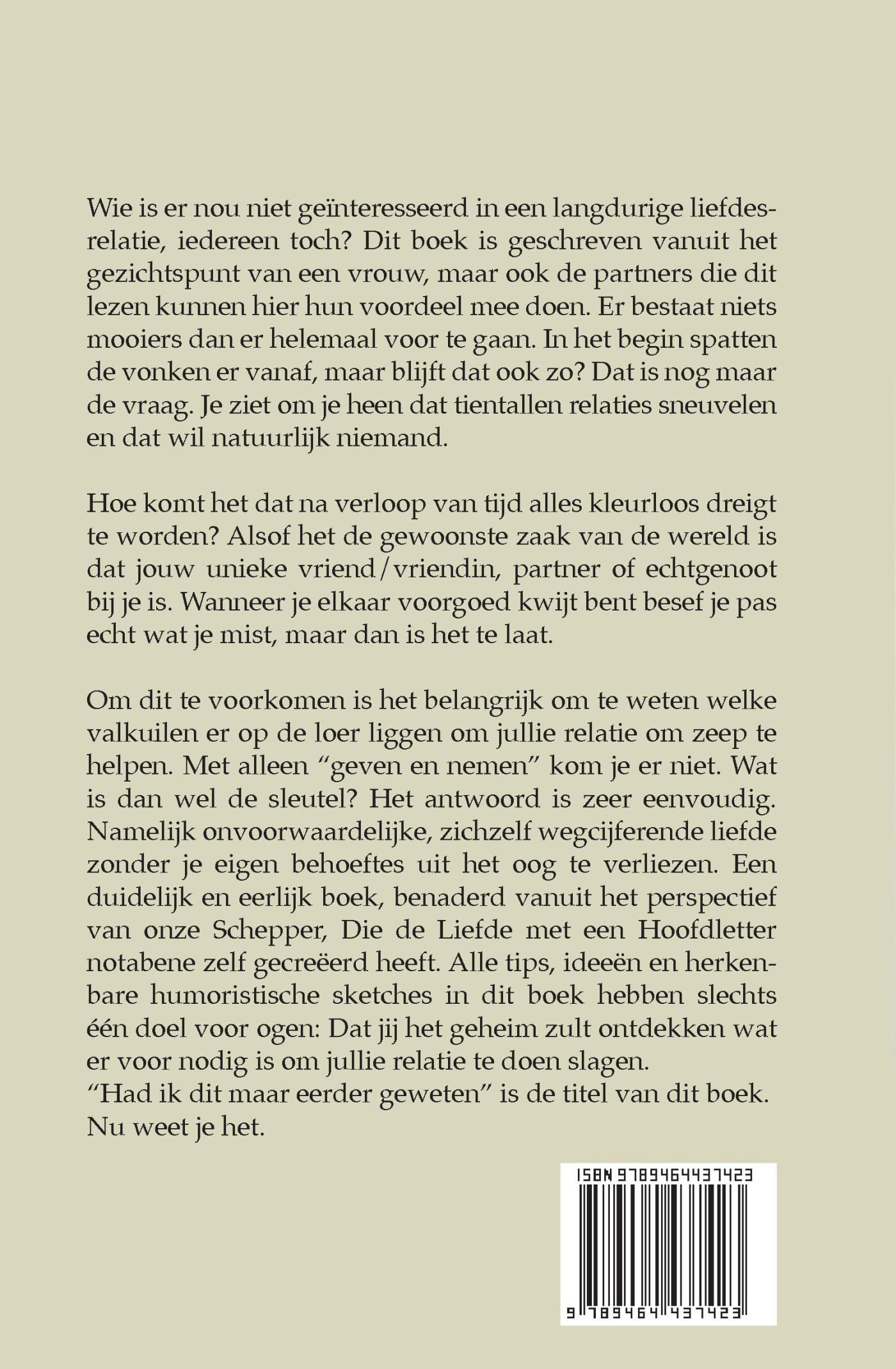 Had ik dit maar eerder geweten achterkant