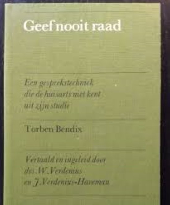 Geef nooit raad