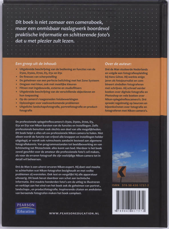 Fotograferen met een professionele Nikon achterkant