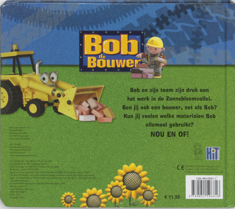 Bob De Bouwer Bouwen Maar Kijk En Voelboek achterkant