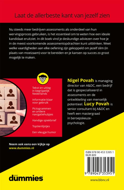 Assessments voor dummies / Voor Dummies achterkant