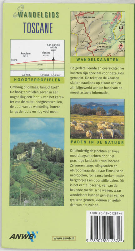 Toscane / ANWB wandelgids achterkant