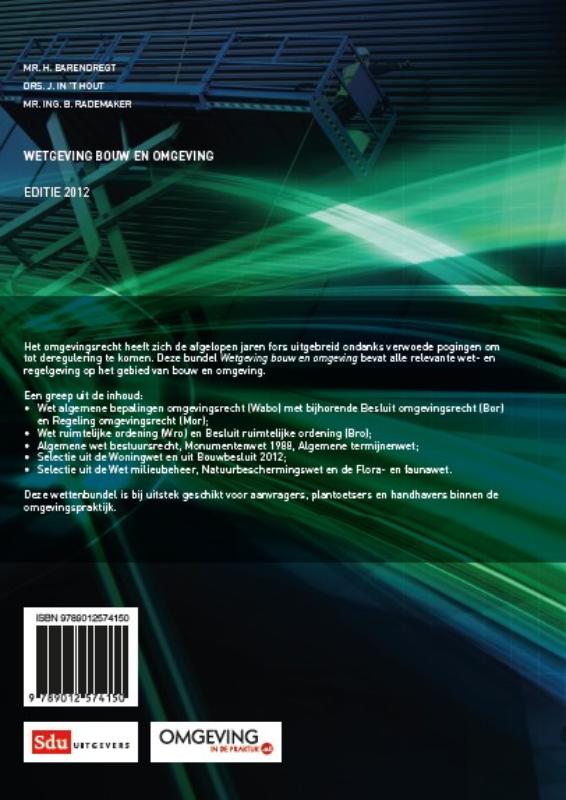 2012 Wetgeving bouw en omgeving achterkant