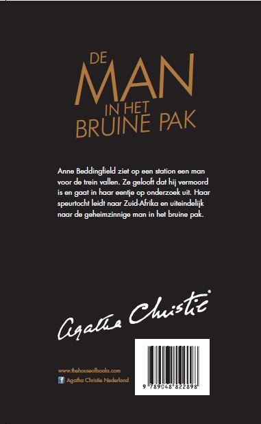 De man in het bruine pak / Agatha Christie achterkant