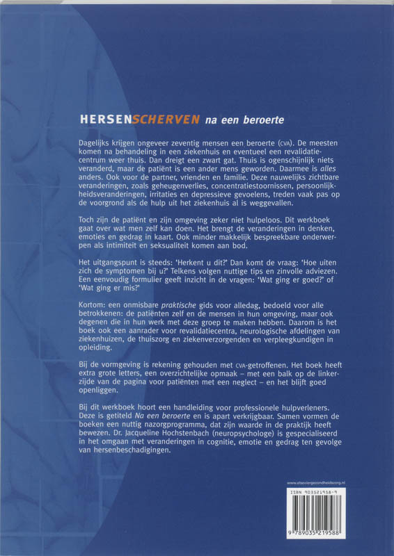 Hersenscherven na een beroerte achterkant