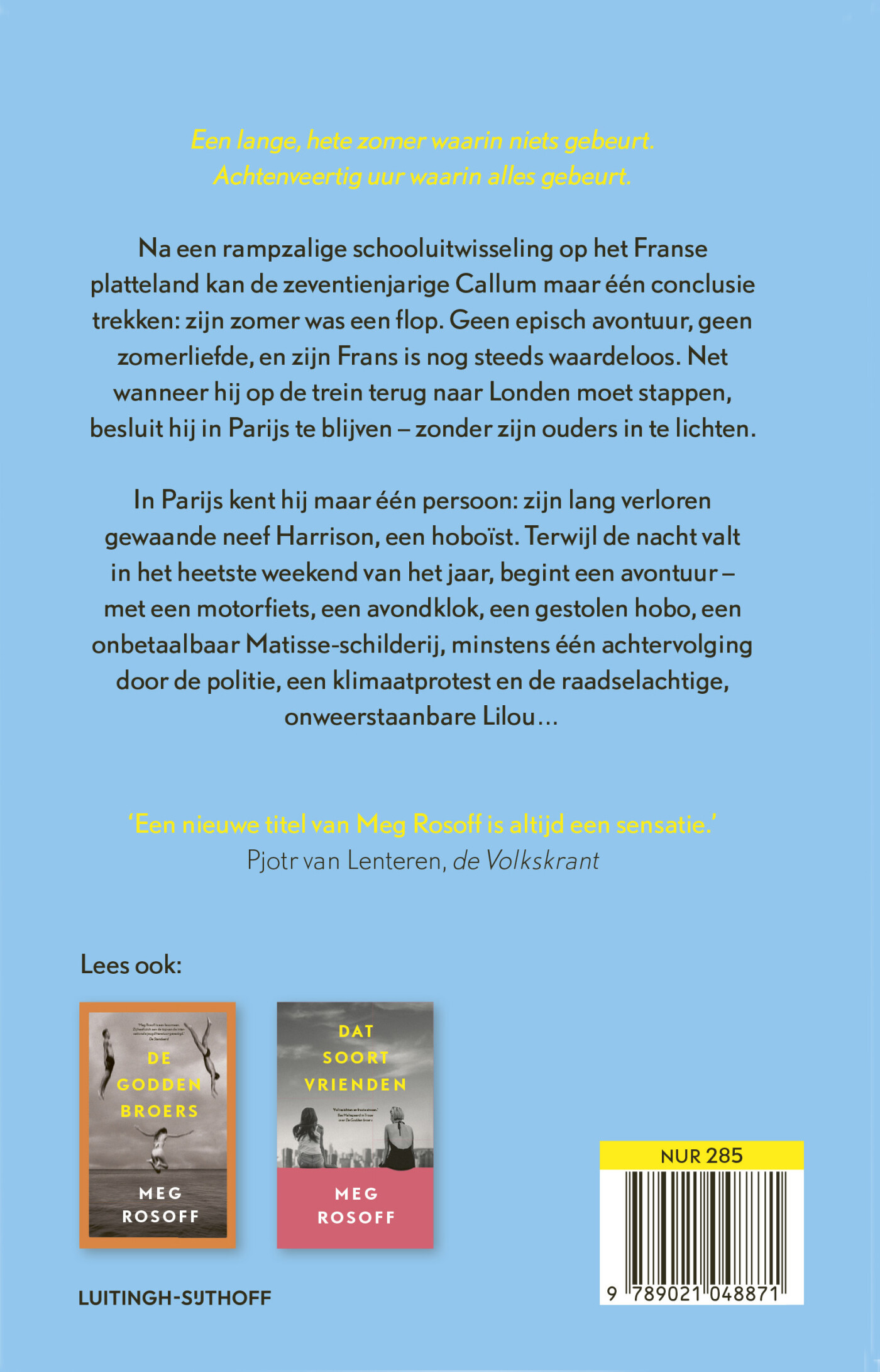 Er gebeurde bijna niets / Zomerdrieluik / 3 achterkant