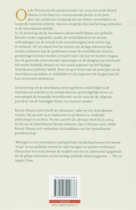 De Herovering Van De Amerikaanse Droom De Herovering Van De Amerikaanse Droom achterkant