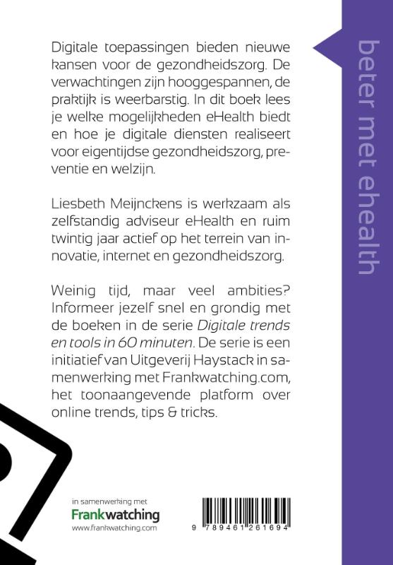 Beter met eHealth in 60 minuten / Digitale trends en tools in 60 minuten / 19 achterkant