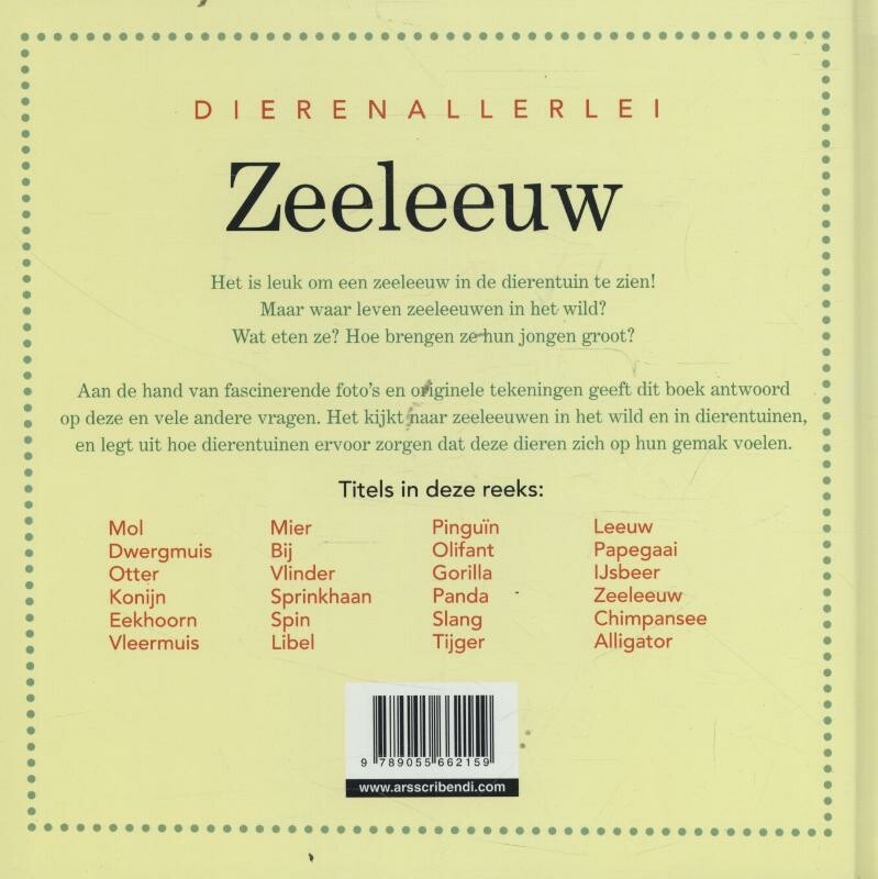 Zeeleeuw / Dierenallerlei achterkant