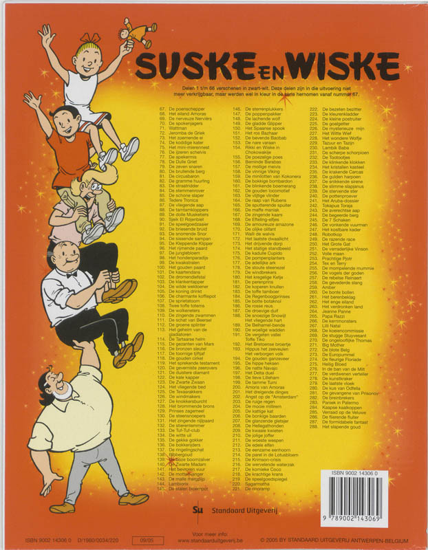 De Perenprins / Suske en Wiske / 181 achterkant