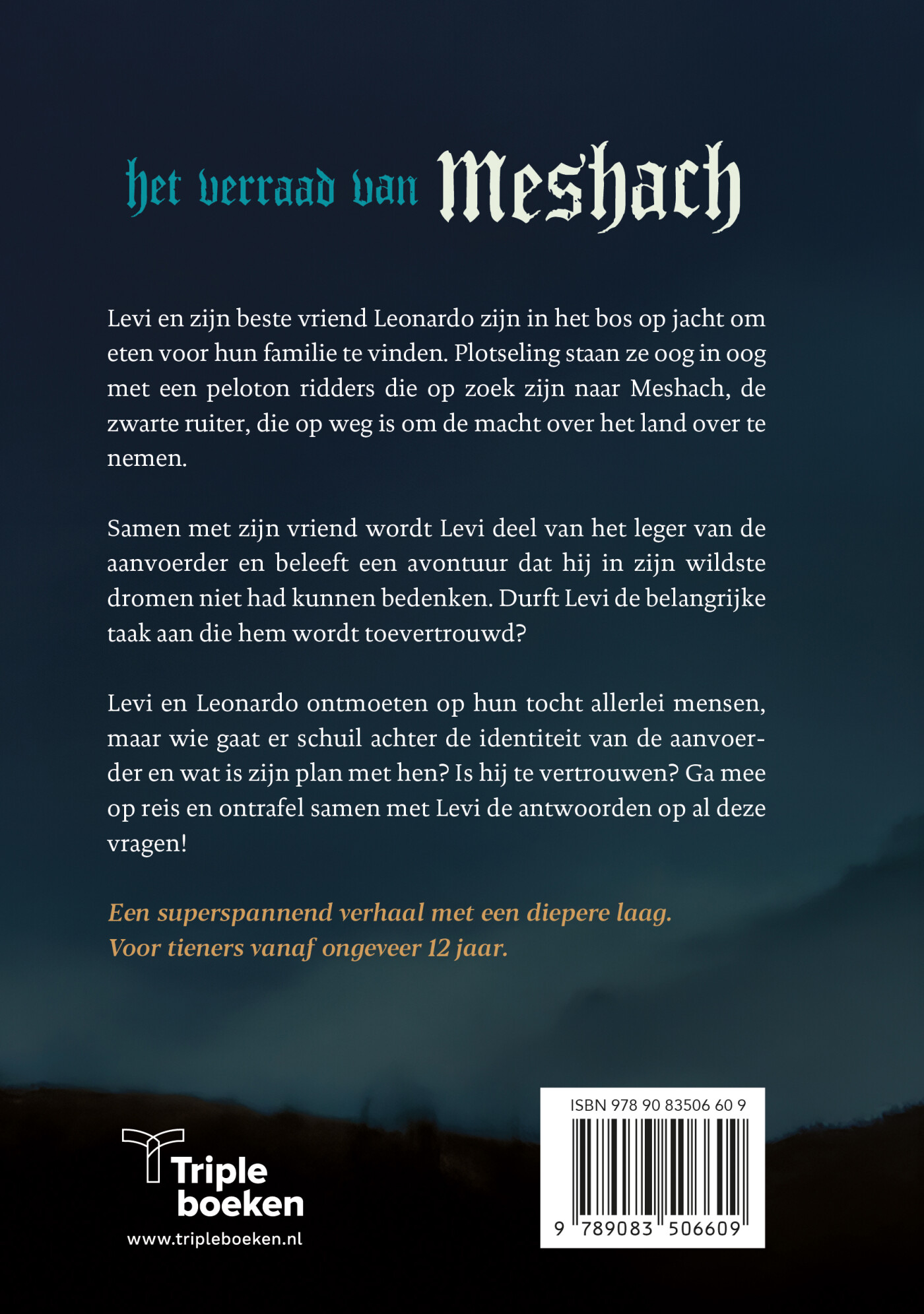 Het verraad van Meshach achterkant