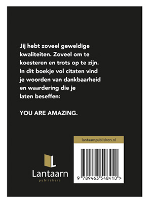 You are amazing achterkant