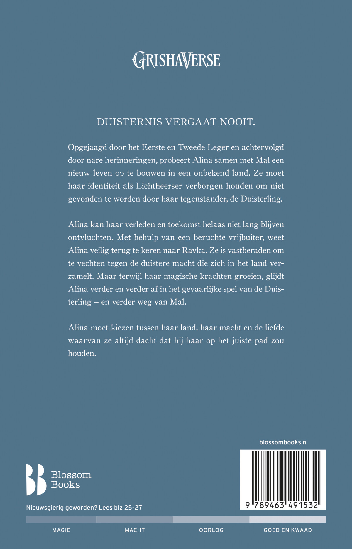 Dreiging en duisternis / De Grisha Dreiging en duisternis / De Grisha achterkant