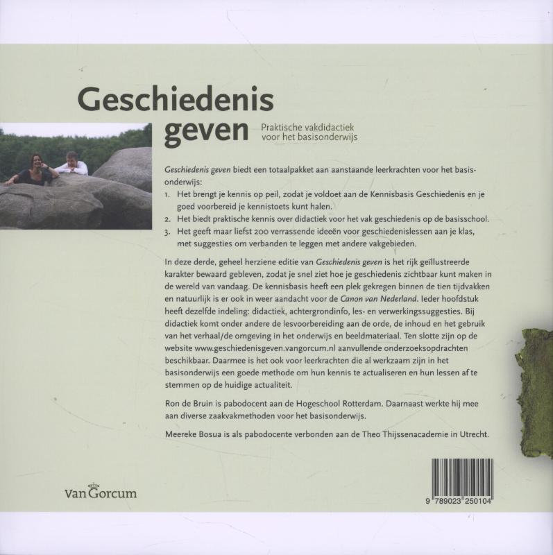 Geschiedenis geven achterkant
