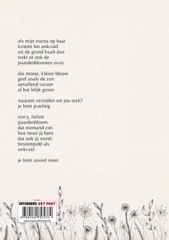 Een paardenbloem is ook onkruid achterkant