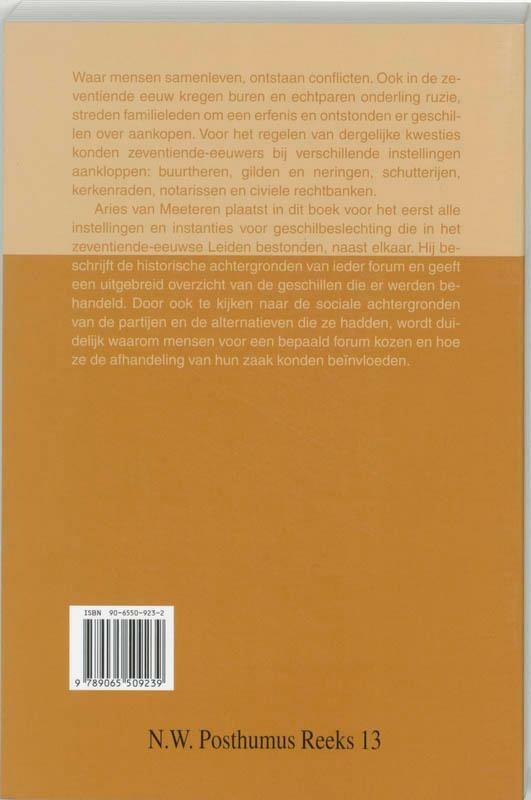 Op hoop van akkoord / N.W. Posthumus reeks / XIII achterkant
