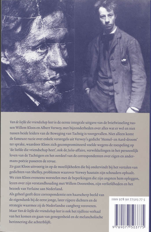 Van De Liefde Die Vriendschap Heet achterkant