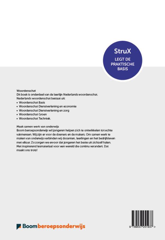 Woordenschat dienstverlening en zorg / StruX achterkant