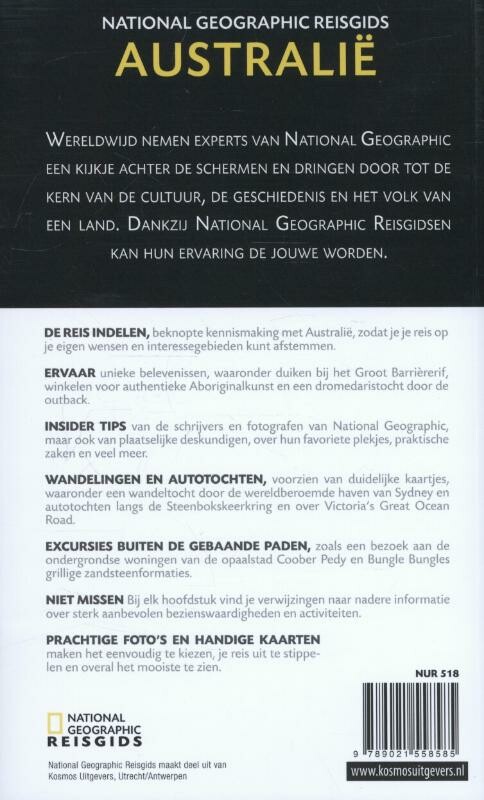 National Geographic reisgids Australië / National Geographic reisgidsen achterkant