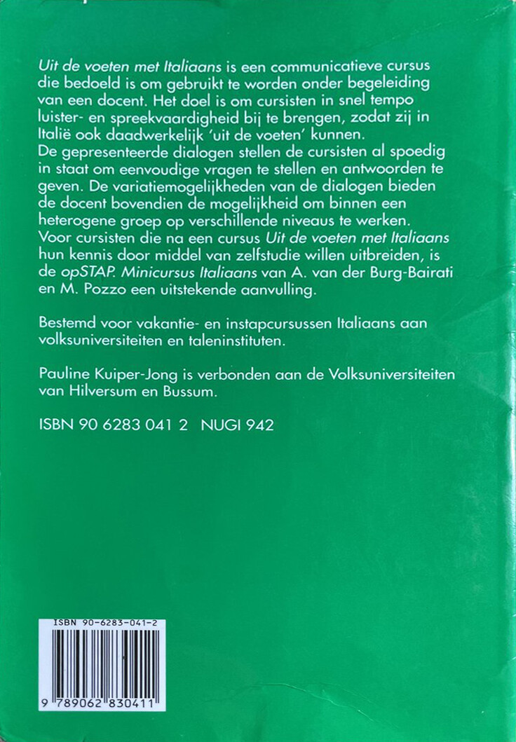 Uit de voeten met Italiaans / Uit de voeten met ... achterkant
