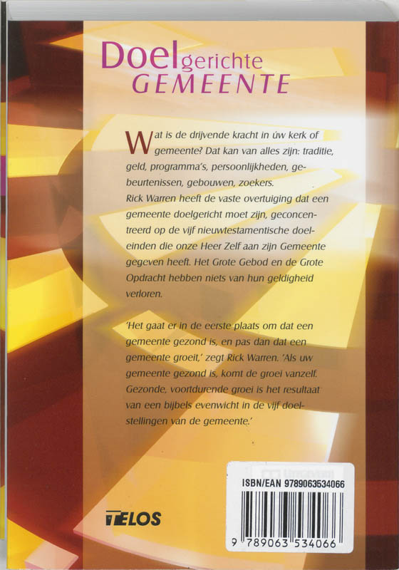 DOELGERICHTE GEMEENTE DOELGERICHTE GEMEENTE achterkant