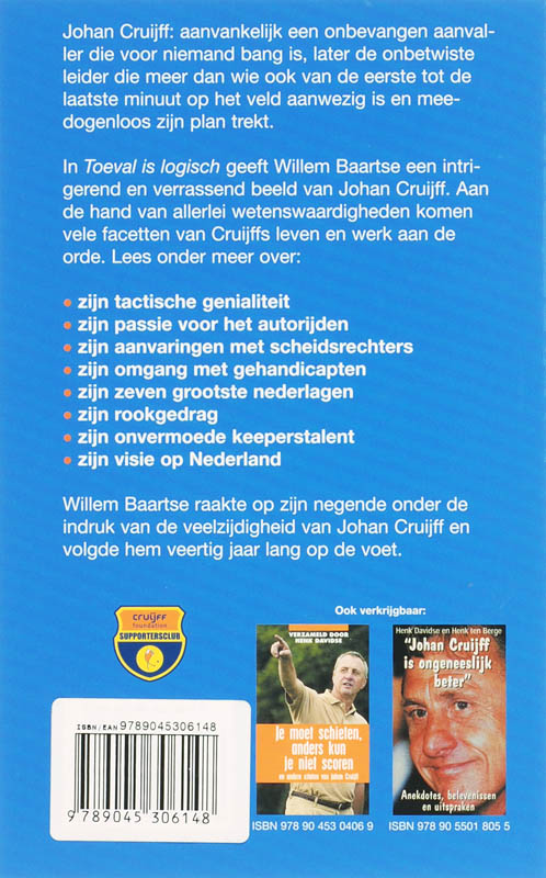 Toeval is logisch Toeval is logisch achterkant