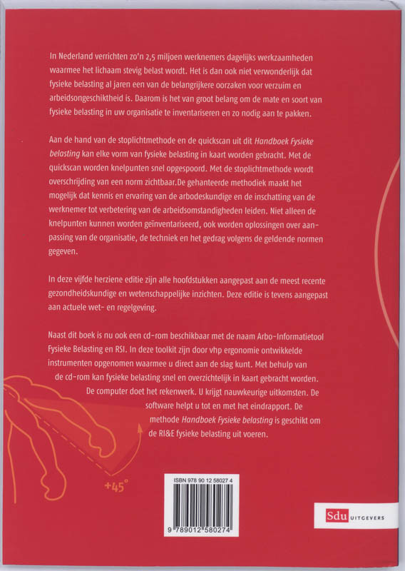 Handboek Fysieke belasting - druk Herziene uitgave achterkant