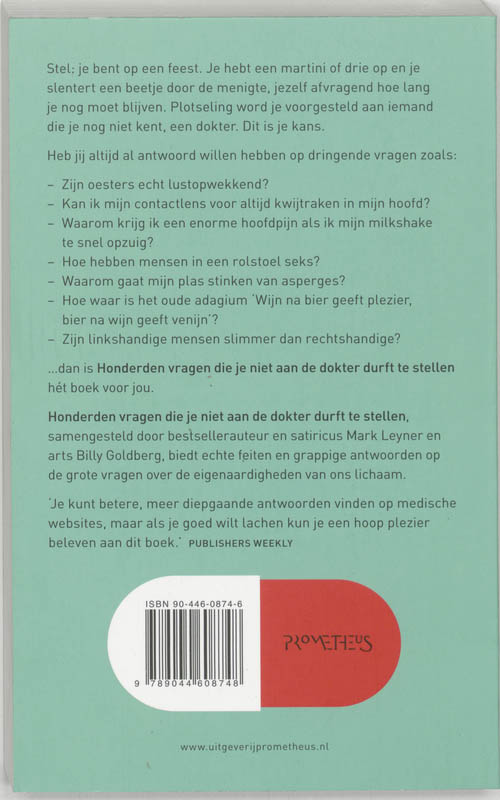 Honderden vragen die je niet aan je dokter durft te stellen - M. Leyner; B. Goldberg achterkant