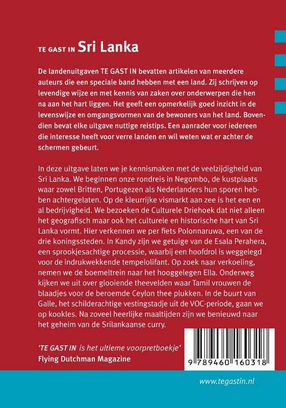 Te gast in Sri Lanka / Te gast in... achterkant