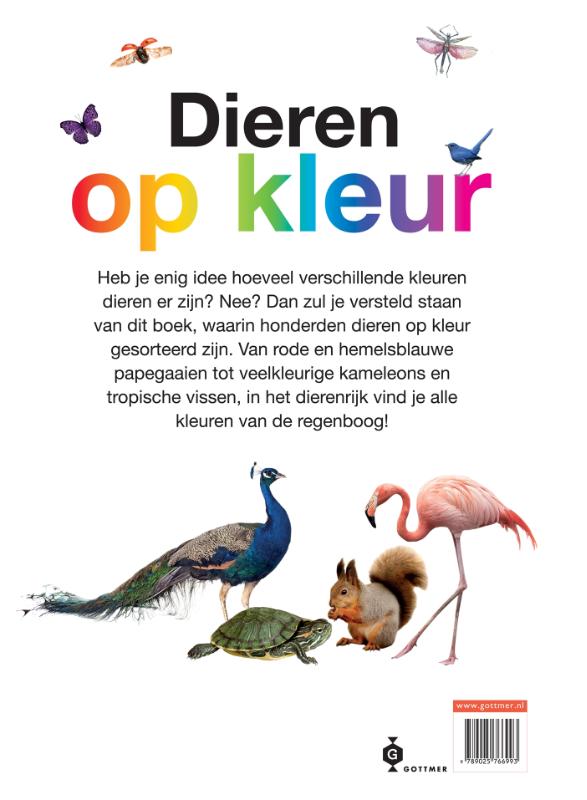 Dieren op kleur achterkant