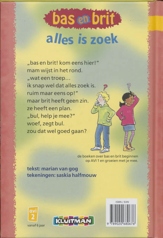 Alles is zoek / Bas en Brit (Kluitman) achterkant