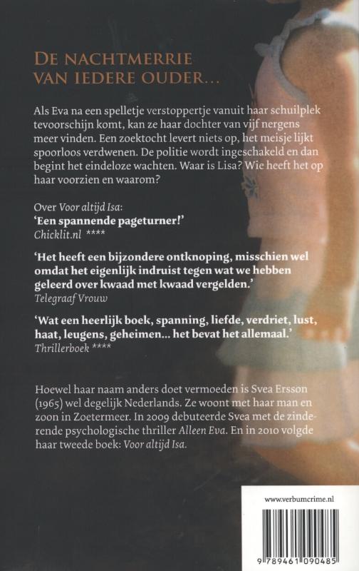 Zonder Lisa / Verbum crime achterkant