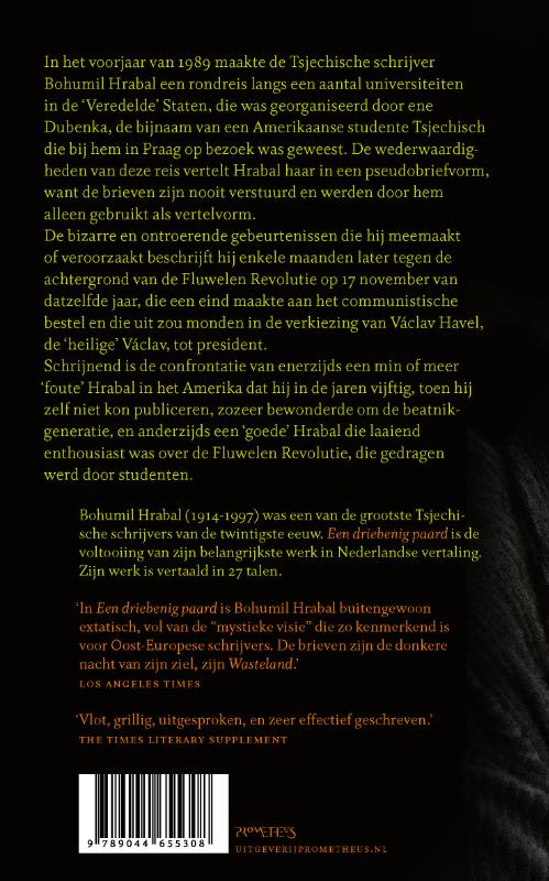 Een driebenig paard achterkant