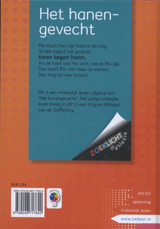 Het hanengevecht / Zoeklicht dyslexie achterkant